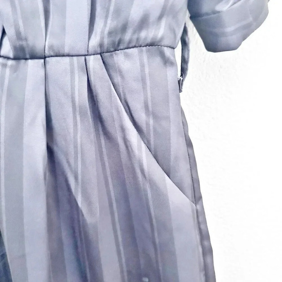 CIEBON | Naya Variegated Tonal Stripe Jumpsuit Black Gray Hutton Front | Size Me - Picture 6 of 9